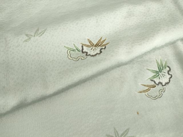 平和屋着物▽小紋　単衣　雪持ち笹文　洗える着物　DABE4866az