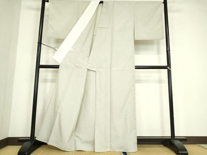 平和屋着物▽小紋　単衣　絣文　洗える着物　DABE4869az