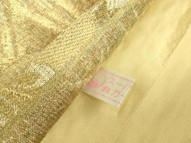平和屋着物▼六通柄袋帯　七宝若松葉花文　金銀糸　鈴乃屋扱い　正絹　逸品　DABE4883az
