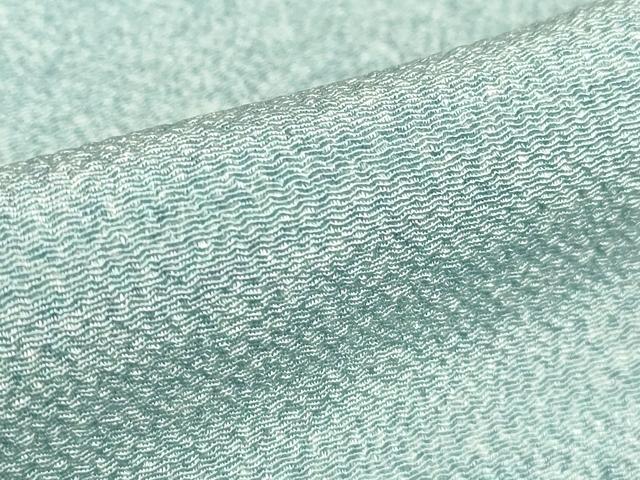 平和屋着物▽上質な小紋　単衣　作家物　霞文　鬼しぼ縮緬　正絹　逸品　DABE4943az