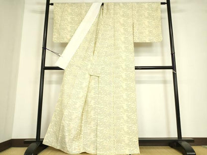 平和屋着物▽本場大島紬 単衣 流水風景文 正絹 逸品 DABE4951az