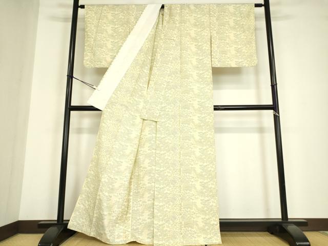 平和屋着物▽本場大島紬 単衣 流水風景文 正絹 逸品 DABE4951az