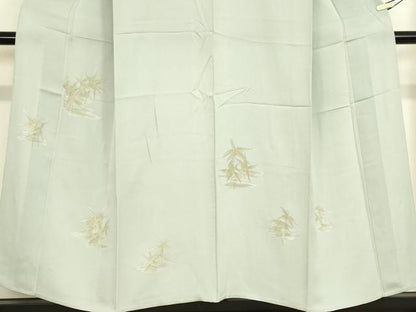 平和屋着物▽訪問着　単衣　笹文　手描き　金彩　正絹　逸品　DABE4952az