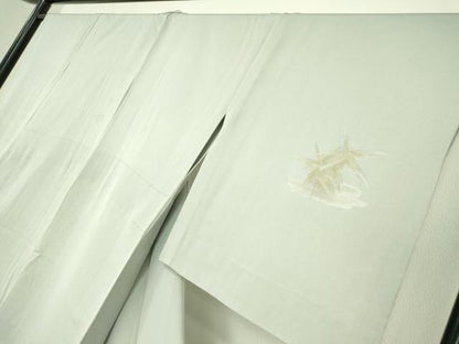 平和屋着物▽訪問着　単衣　笹文　手描き　金彩　正絹　逸品　DABE4952az