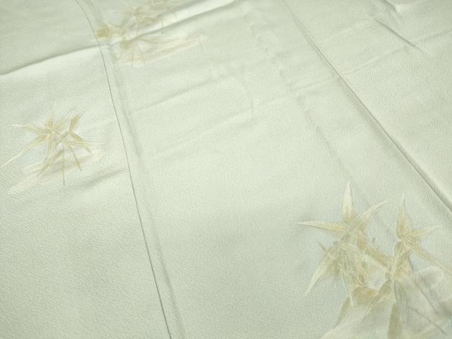 平和屋着物▽訪問着　単衣　笹文　手描き　金彩　正絹　逸品　DABE4952az