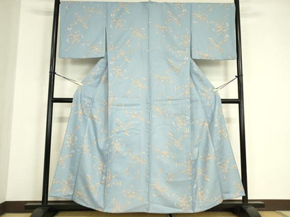 平和屋着物▽小紋　単衣　紐文　洗える着物　DABE4960az