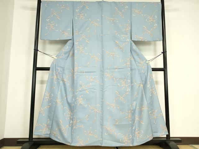 平和屋着物▽小紋　単衣　紐文　洗える着物　DABE4960az