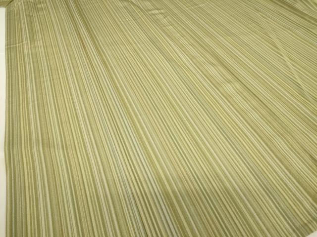 平和屋着物▽上質な小紋　単衣　縞　正絹　逸品　DABE4974az