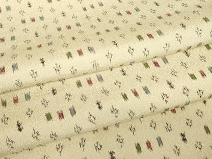 平和屋着物▽上質なお召　単衣　絣文　正絹　逸品　DABE4976az