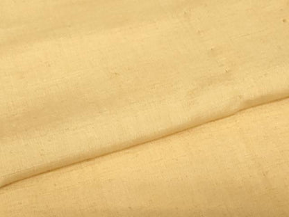 平和屋着物▽結城紬　単衣　杏色　正絹　逸品　DABE4987az