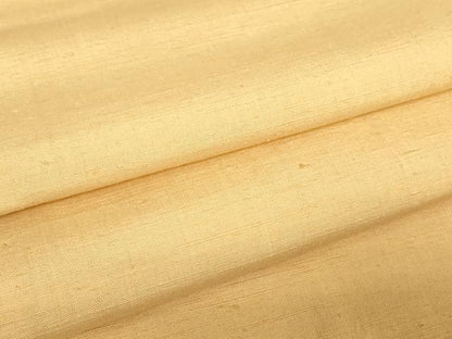 平和屋着物▽結城紬　単衣　杏色　正絹　逸品　DABE4987az