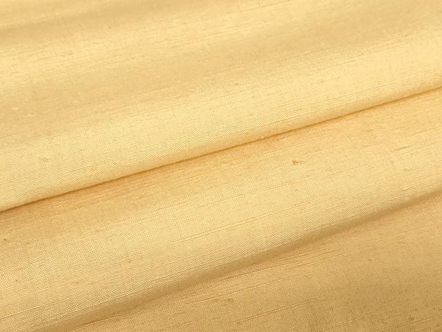 平和屋着物▽結城紬　単衣　杏色　正絹　逸品　DABE4987az