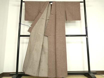 平和屋着物▽小紋　単衣　成物　洗える着物　DABE4990az