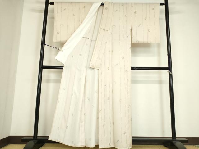平和屋着物▽小紋　単衣　花丸文　洗える着物　DABE4992az