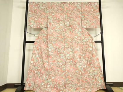 平和屋着物▽小紋　単衣　辻が花　洗える着物　DABE4994az