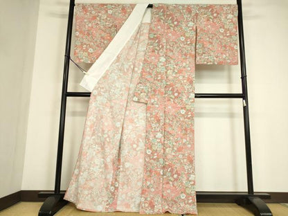 平和屋着物▽小紋　単衣　辻が花　洗える着物　DABE4994az
