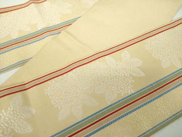 平和屋着物●本場筑前博多織　半幅帯　花間道　正絹　逸品　DABE5004ps