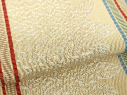 平和屋着物●本場筑前博多織　半幅帯　花間道　正絹　逸品　DABE5004ps