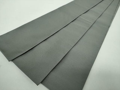 平和屋着物●男性　爪掻き本綴れ　角帯　色無地　濃灰色　正絹　逸品　DABE5007ps