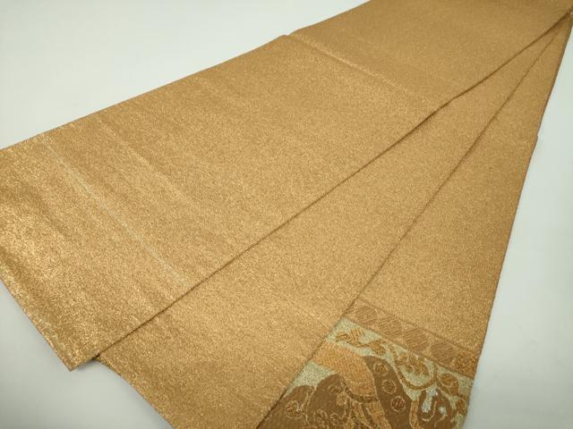 平和屋着物●綴れ　太鼓柄袋帯　ペルシャ獅子丸文　金銀糸　正絹　逸品　DABE5021ps
