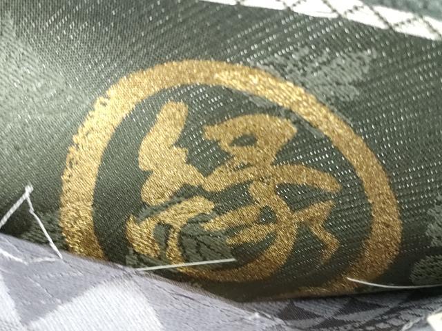 平和屋着物●両面　全通柄袋帯　縁　吉祥白寿　成り物　銀糸　正絹　逸品　DABE5033ps