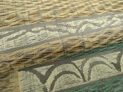 平和屋着物▽太鼓柄袋帯　スリーシーズン　春夏秋　すくい織　鳥獣文　正絹　逸品　DABE5038ps
