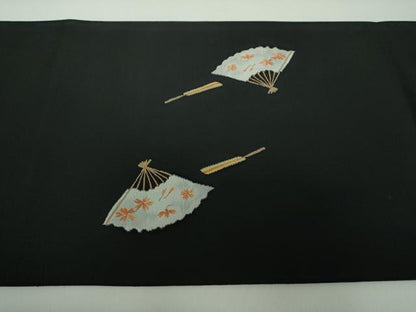 平和屋着物●太鼓柄袋帯　すくい織　大津絵　赤鬼　楽器　酒　黒地　三越扱い　正絹　逸品　DABE5050ps