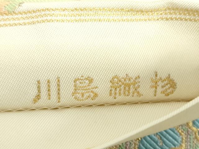 平和屋着物●西陣　川島織物　六通柄　本袋帯　更紗花鳥文　金糸　正絹　逸品　DABE5051ps