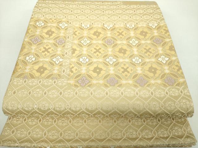 平和屋着物●六通柄袋帯　唐織　新小石丸　正倉院上品裂　金糸　正絹　逸品　DABE5055ps