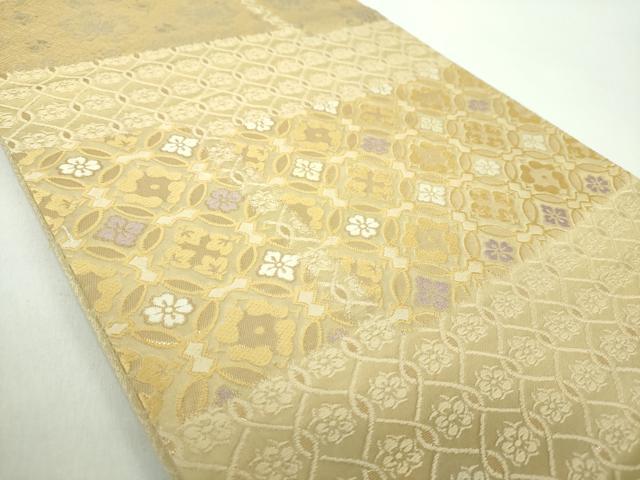 平和屋着物●六通柄袋帯　唐織　新小石丸　正倉院上品裂　金糸　正絹　逸品　DABE5055ps