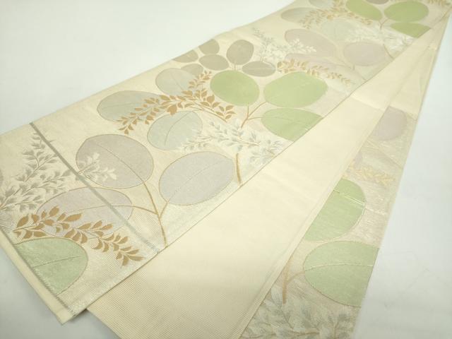 平和屋着物＊夏物 六通柄袋帯 萩文 金銀糸 正絹 逸品 DABE5067ps