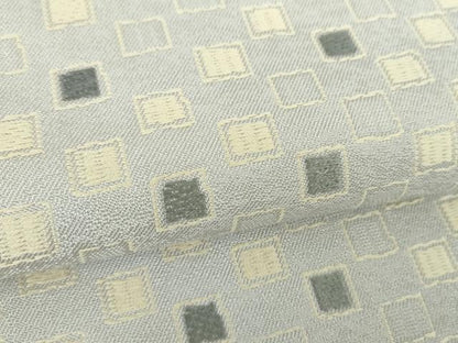 平和屋着物●九寸名古屋帯　唐織　格子　正絹　逸品　DABE5093ps