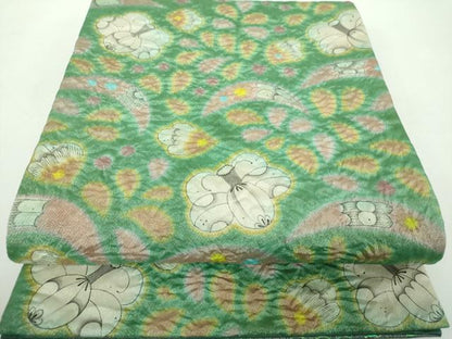 平和屋着物●太鼓柄袋帯　作家物　絞り　辻が花　金通し地　正絹　逸品　DABE5094ps