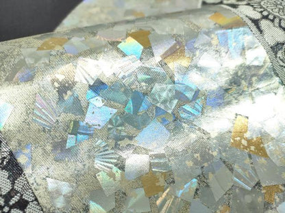 平和屋着物●金彩友禅作家　金彩の魔術師　堀省平　金煌織　太鼓柄袋帯　花丸文　金銀彩　正絹　逸品　DABE5098ps
