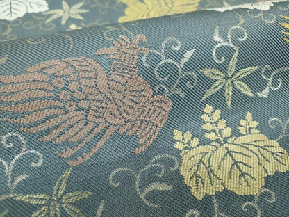 平和屋着物●六通柄袋帯　唐織　桐竹鳳凰　金糸　正絹　逸品　DABE5102ps