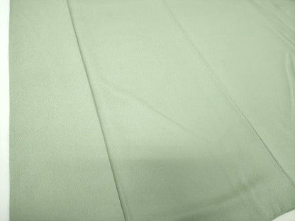 平和屋着物●上質な色無地　霞地紋　山葵色　正絹　逸品　DABE5111ps