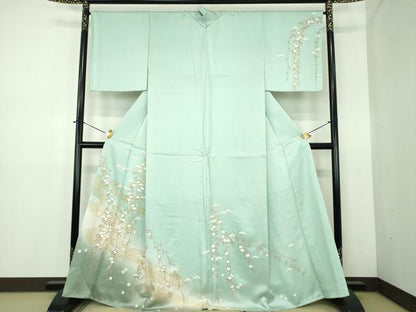 平和屋着物●訪問着　駒刺繍　青海波　橘　暈し染め　金彩　正絹　逸品　DABE5115ps