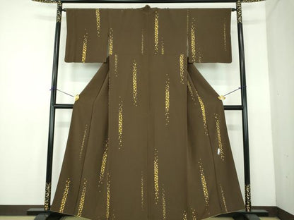 平和屋着物●東京友禅　菅有鬼一　小紋　舞桜　金彩　さが美扱い　正絹　逸品　DABE5117ps
