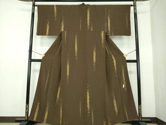 平和屋着物●東京友禅　菅有鬼一　小紋　舞桜　金彩　さが美扱い　正絹　逸品　DABE5117ps