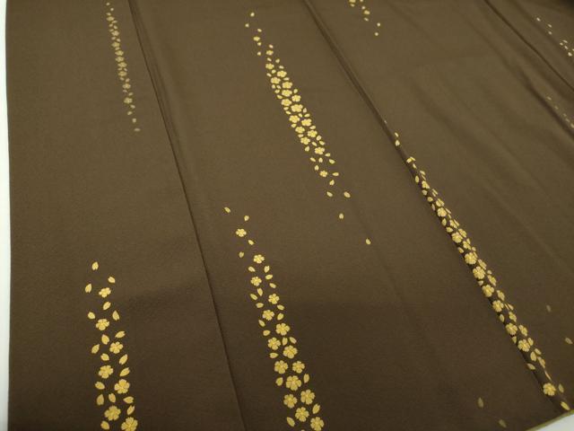 平和屋着物●東京友禅　菅有鬼一　小紋　舞桜　金彩　さが美扱い　正絹　逸品　DABE5117ps