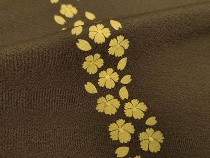 平和屋着物●東京友禅　菅有鬼一　小紋　舞桜　金彩　さが美扱い　正絹　逸品　DABE5117ps