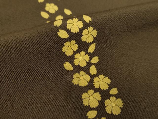平和屋着物●東京友禅　菅有鬼一　小紋　舞桜　金彩　さが美扱い　正絹　逸品　DABE5117ps