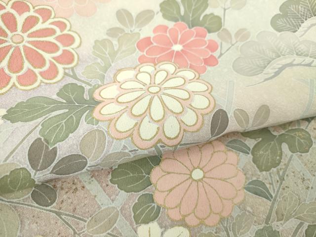 平和屋着物●小野喜象　訪問着　籠目花文　暈し染め　金彩　正絹　逸品　DABE5118ps