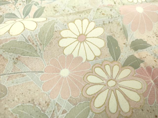 平和屋着物●小野喜象　訪問着　籠目花文　暈し染め　金彩　正絹　逸品　DABE5118ps