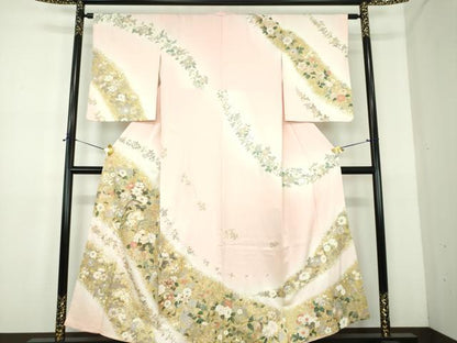 平和屋着物●訪問着　鳳凰花文　暈し染め　金彩　正絹　逸品　DABE5119ps