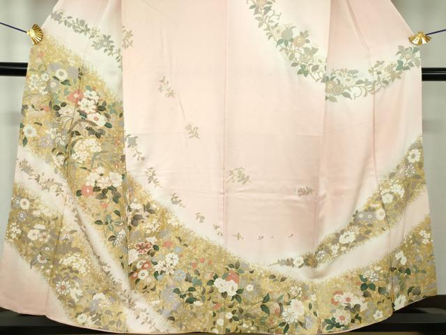平和屋着物●訪問着　鳳凰花文　暈し染め　金彩　正絹　逸品　DABE5119ps
