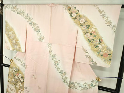 平和屋着物●訪問着　鳳凰花文　暈し染め　金彩　正絹　逸品　DABE5119ps