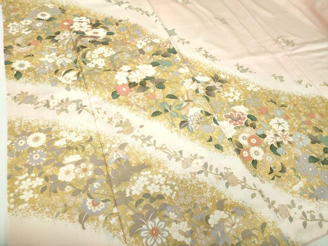 平和屋着物●訪問着　鳳凰花文　暈し染め　金彩　正絹　逸品　DABE5119ps