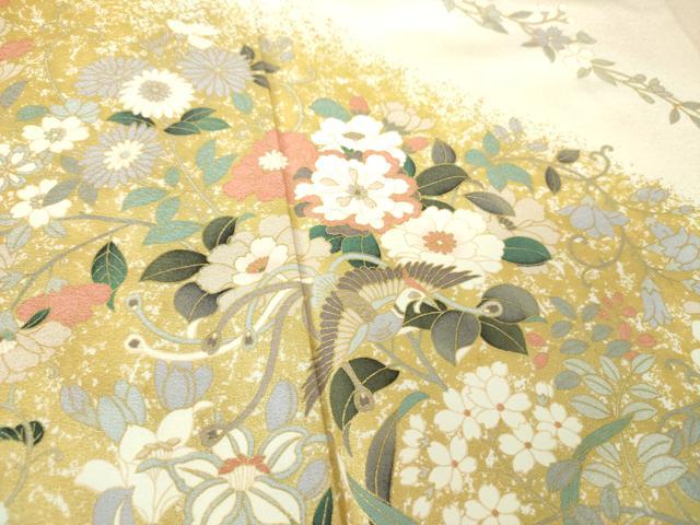 平和屋着物●訪問着　鳳凰花文　暈し染め　金彩　正絹　逸品　DABE5119ps