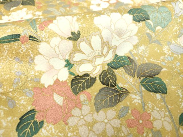 平和屋着物●訪問着　鳳凰花文　暈し染め　金彩　正絹　逸品　DABE5119ps